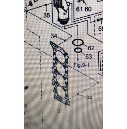 Topplockspackning Tohatsu MFS 75 A-MFS 140 A