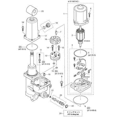 Filter powertrim Tohatsu